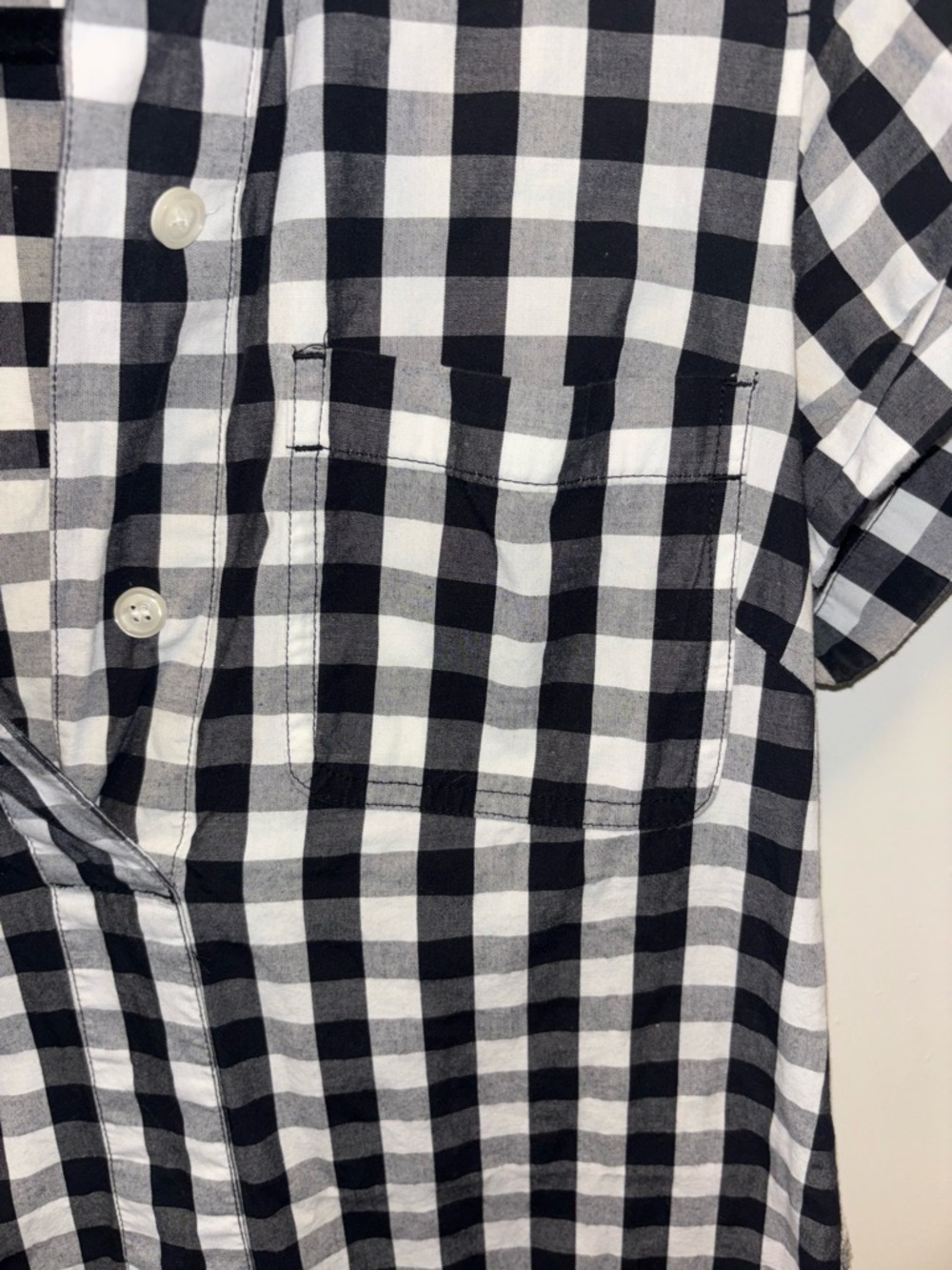 J. Crew B&W Buffalo Plaid Shirt Dress - Picture 7 of 14